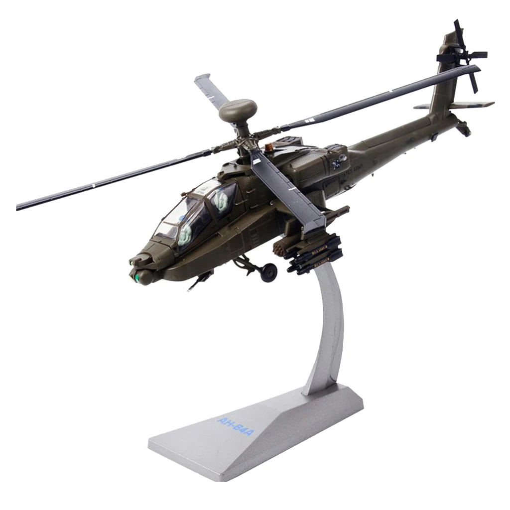 1:72 масштабе Ач 64 Apache вертолет Airforce Литой Сплав Arm зеленый|Наборы для сборки