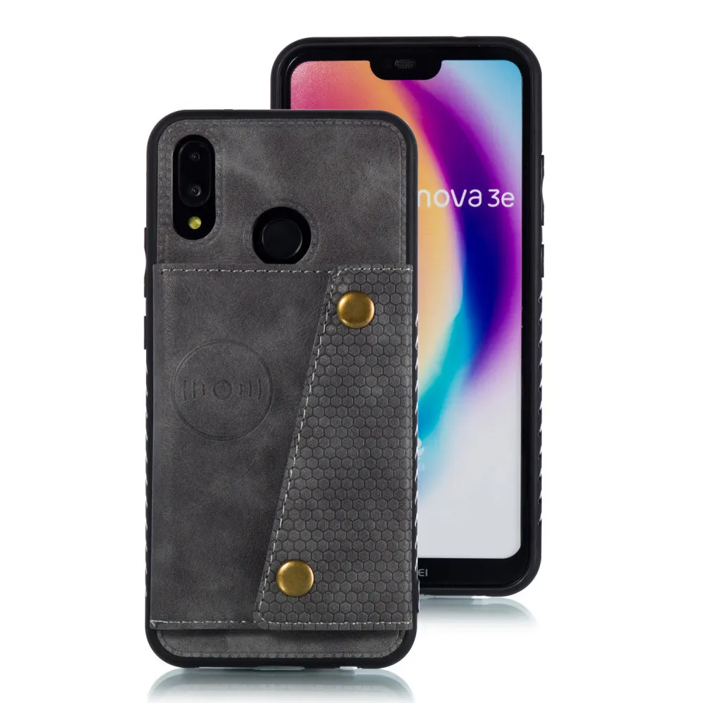 Чехол Кошелек для Huawei P20 Lite чехол из искусственной кожи с несколькими отделениями