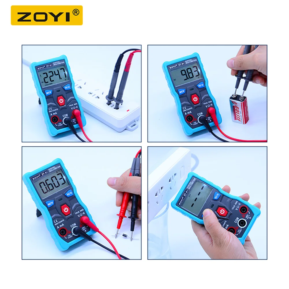 ZOYI ZT S1 цифровой мультиметр с автоматическим переключением тестер True Rms