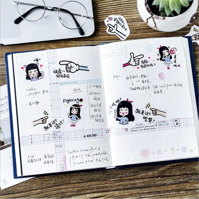 45 шт./лот Kawaii Мини милый цветок/суккулентные растения/Животные форма бумажная