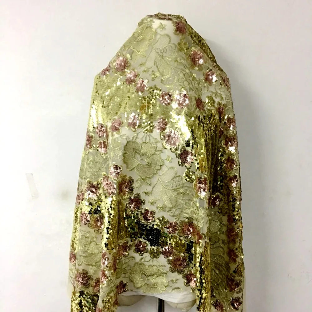 LASUI 1 y/1 lot 4 вида цветов хорошее качество 3D цветы блестки вышивка кружевная ткань