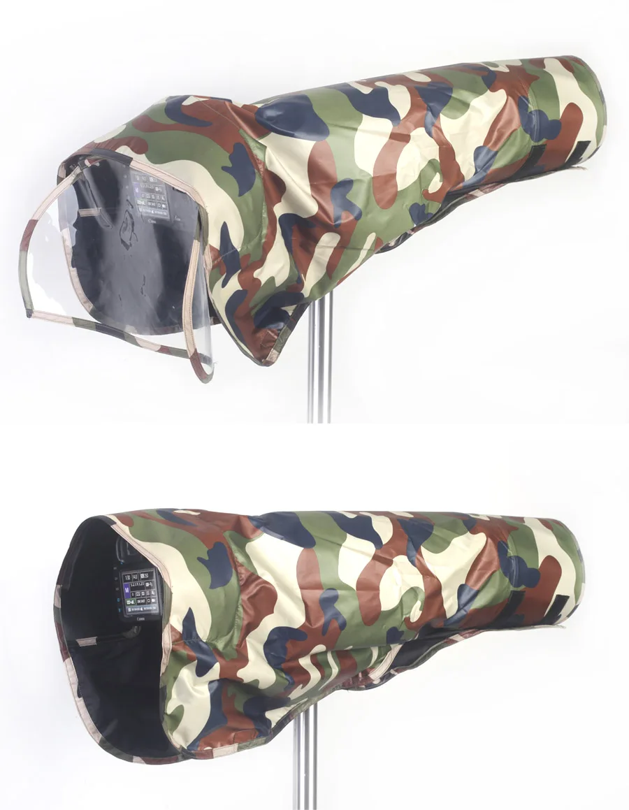 BIZOE rain Cover Raincoat for Telephoto Lens Rain Cover/Lens Raincoat Camo Guns Clothing For Canon Nikon Pentax Sony