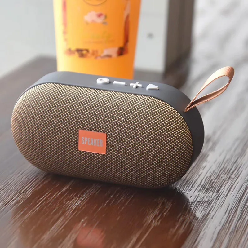 REHIMM компактные беспроводные Переносные Bluetooth динамик музыкальный плеер TF карта U диск u-драйвер громкий динамик - Цвет: Коричневый