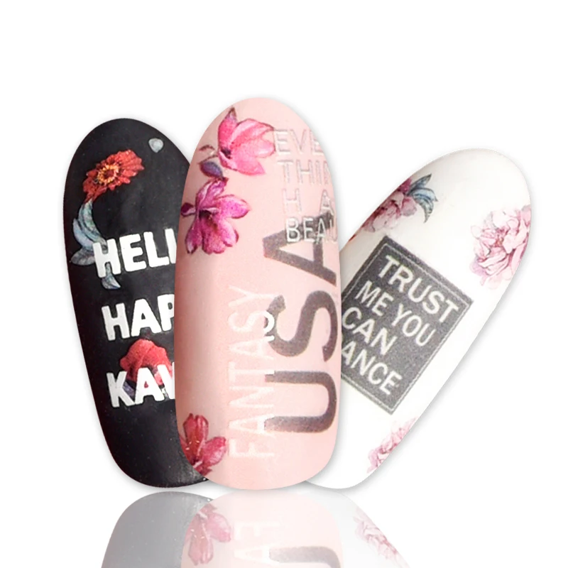 5 листов 3d наклеек для ногтей и переводная картинка ногтевого дизайна