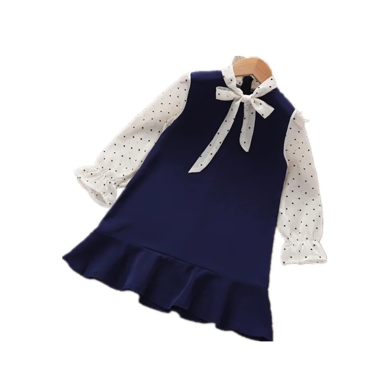 

Girls Dress Long Sleeve Kids Joining Together Dresses Children 2019 Girls Dresses Autumn Kids Dress for Girl 2-7 Years