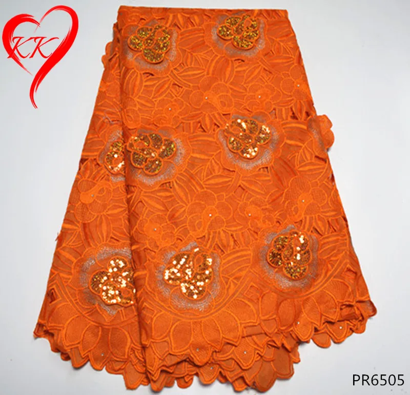 PR65 KK 3D lace fabric applique Swiss voile sequins African dry quality Nigerian wedding cotton | Дом и сад