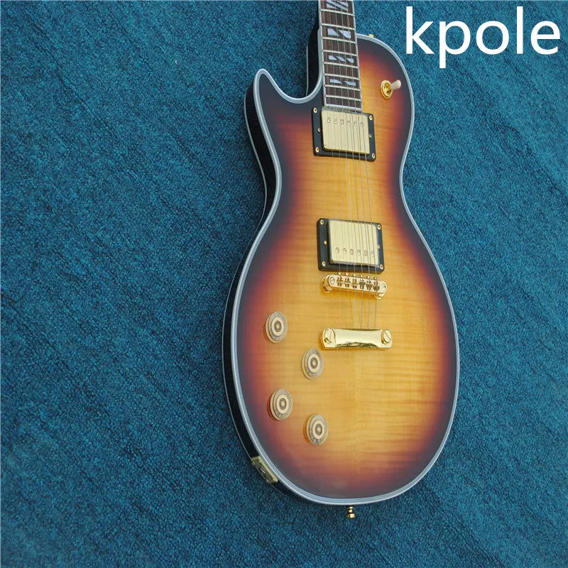 Новые высококачественные LP заказ Электрогитары двусторонняя тигровый рисунок