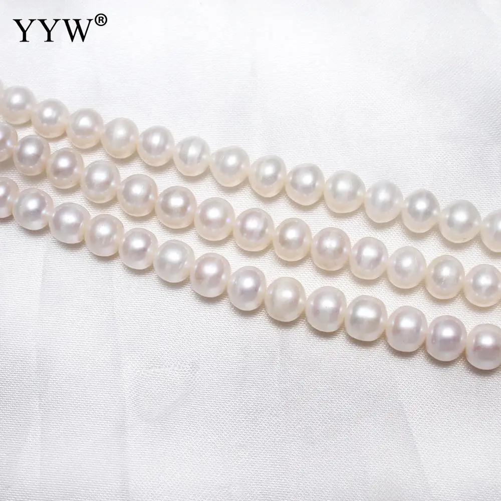 

Cultured Potato Freshwater Pearl Beads natural white 8-9mm Approx 0.8mm Sold Per Approx 15.5 Inch Strand