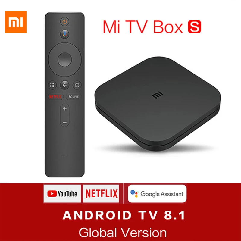 Оригинальная Xiaomi Mi коробка с поддержкой Google Play 4K Smart tv Box 2GB 8GB 2 4G 5 8G WiFi BT4.2 Mali450 1000Mbp