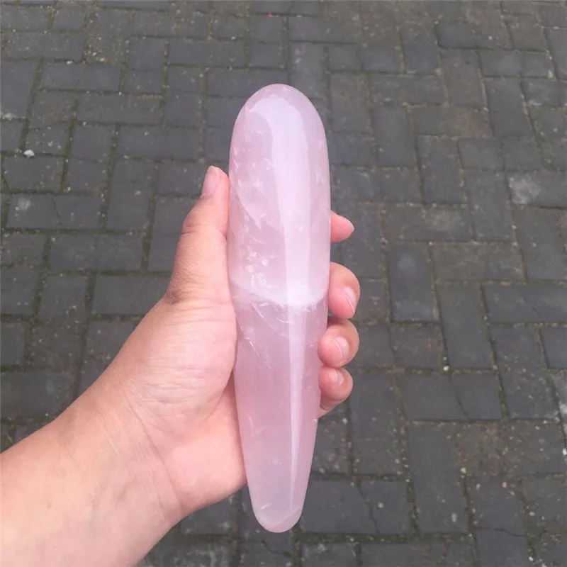 18 см из натурального розового кварца Кристальный массаж йони палочка для