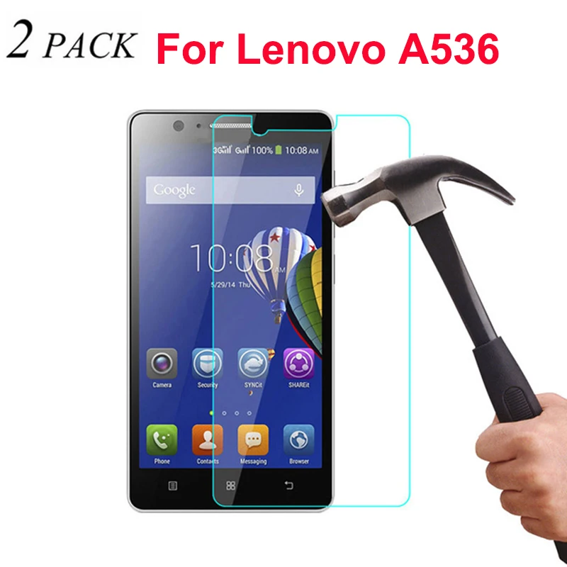 2 шт. 0 3 мм закаленное стекло для Lenovo A536 a 536 9H твердое 2.5D Arc Edge высокопрозрачное