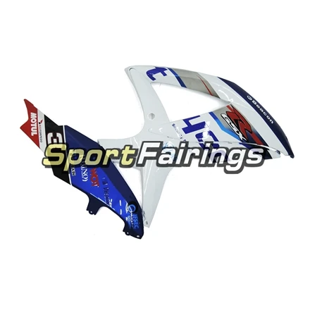 Полный инжектор ABS обтекатель наборы для Suzuki GSXR 600-750 GSXR 750 K8 год 2008 2009 2010 обтекатель белый темно-синий 84 мотоцикл