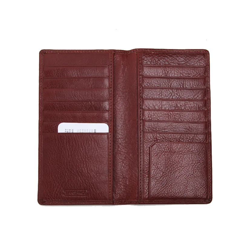 Мужские кошельки LANSPACE из натуральной кожи ультратонкий кошелек от известного