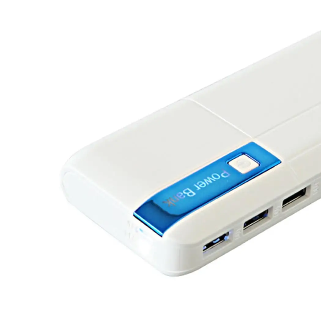 Портативный 6000 8000 10000 mAh три USB 90% power bank 1A, 2.1A, 2.1A порты Быстрая зарядка светодиодный аккумулятор 5 V 1A