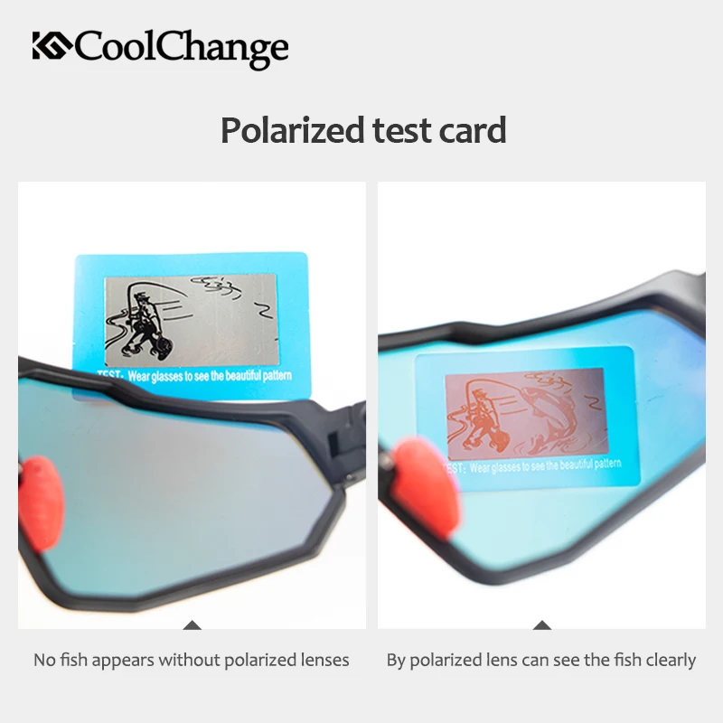 Поляризованные спортивные солнцезащитные очки CoolChange 100% UV400 велосипедные для