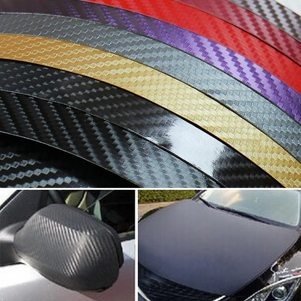 10x127cm 3D Carbon Fiber Car Color Film Stickers Adhesive Automobiles Decoration Decal Styling Accessories | Автомобили и