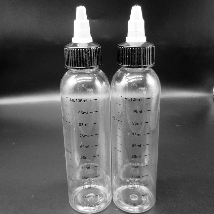 unicron bottle,120ml/3OZ silk printing scale bottle with twist off cap,hair gel water bpttle,e liquid bottle free shipping