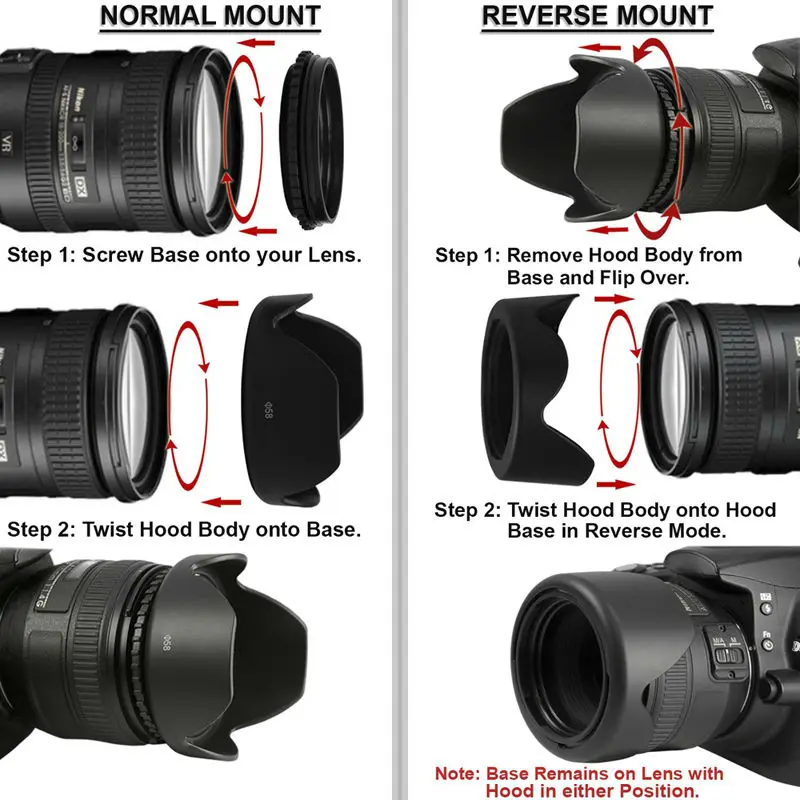 72 мм реверсивная лепестковая бленда для объектива Sony Alpha A55 A65 A77 A57 A37 A99 |
