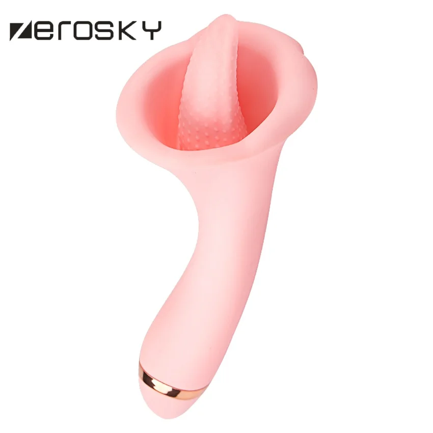 Zerosky силиконовый вибратор для лизания языка секс-игрушки женщин вибраторы точки G