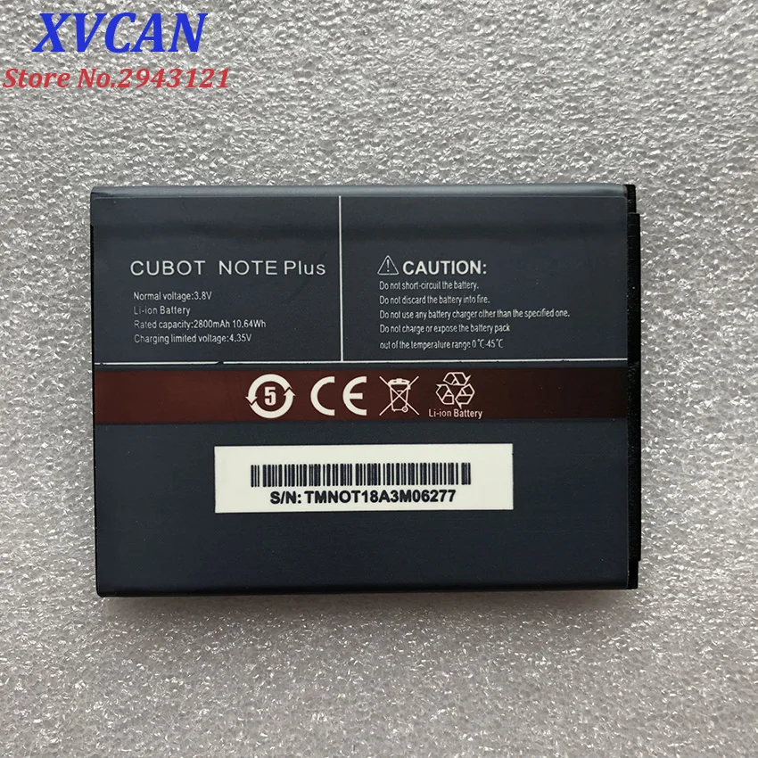 CUBOT NOTE Plus аккумулятор 2800 мАч новая запасная батарея для CUBOT NOTE Plus сотовый телефон