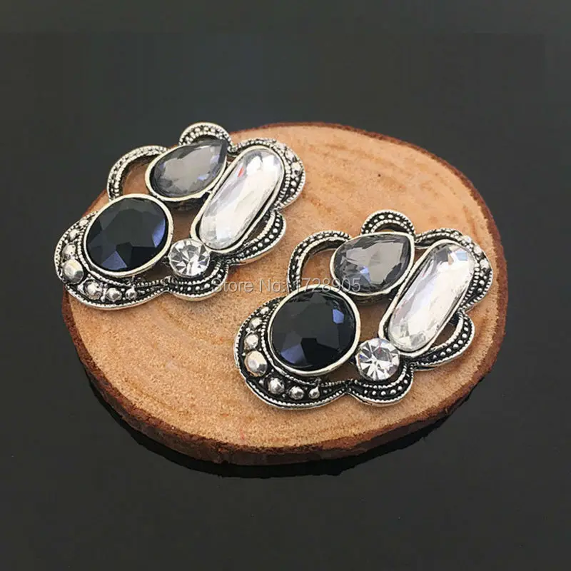 Классические Новые цветочные пуговицы 22x32 мм 10 шт. винтажные металлические