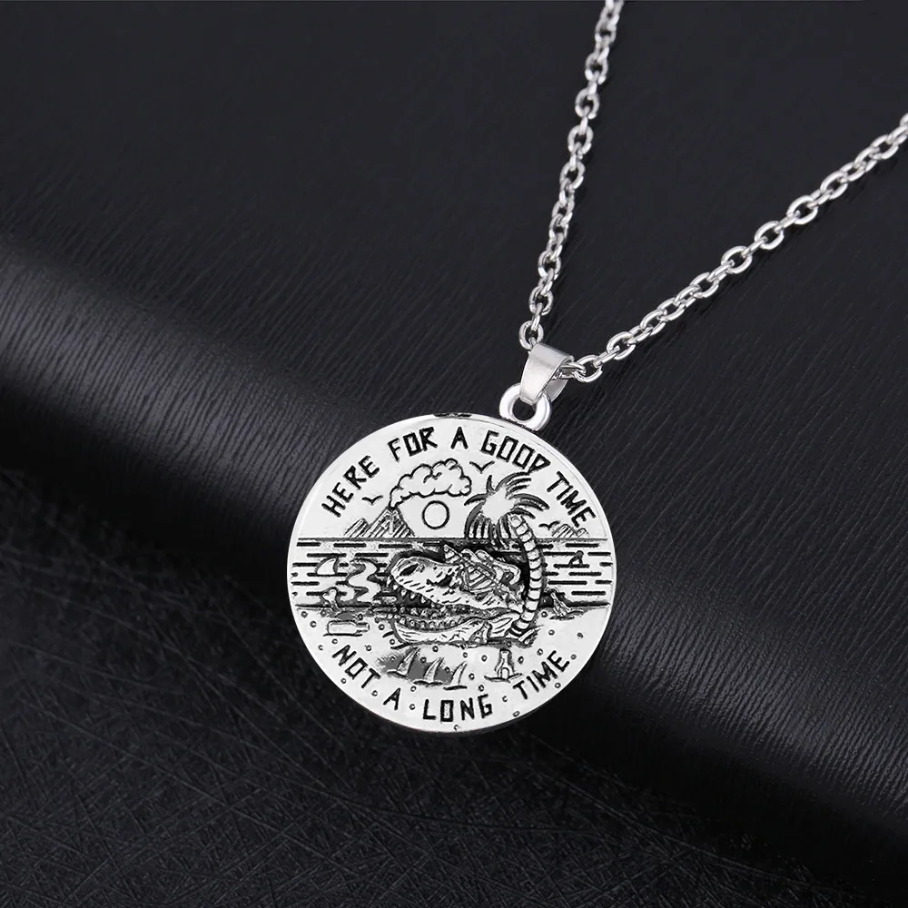 LIKGREAT здесь для хорошего времени не долгое время ожерелье с надписью подвеской на