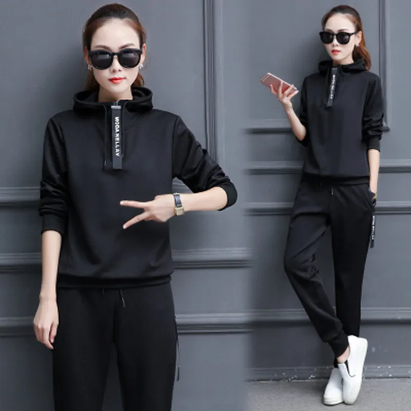 Женский спортивный костюм комплект из двух предметов Женская осенне Весенняя 2019