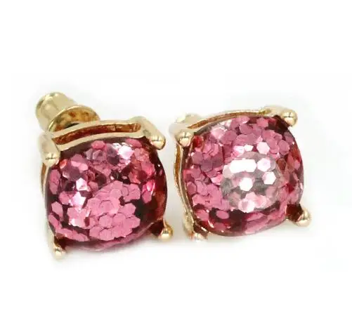 

Cube Stud Glitter Square Stud Earrings Cushion Cut Statement Post Ear Studs Gorgeous Earrings For Women Stud Fashion Jewelry