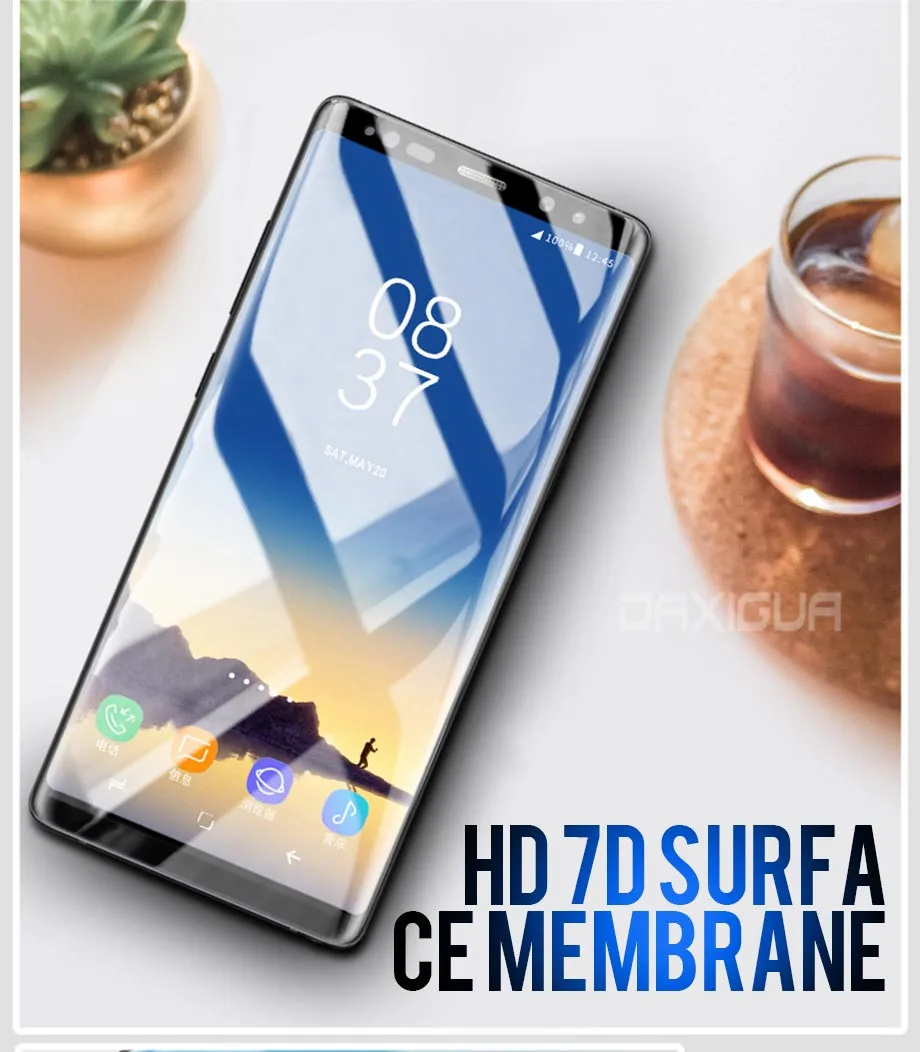 7D закаленное стекло с закругленными краями для samsung Galaxy Note9 Note8, Защита экрана для samsung S8 S9 Plus Note9, защитное стекло