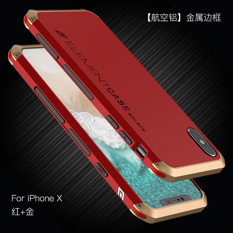 Случай для iPhone X 10 7 Plus чехол s Роскошный Алюминиевый бампер PC задняя крышка протектор для iPhone X чехол s сумка для телефона
