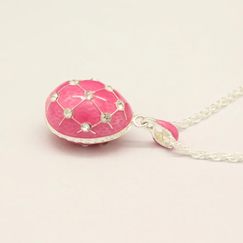 Подходит для всех брендов розового российского яйца кулон ожерелье Ювелирное