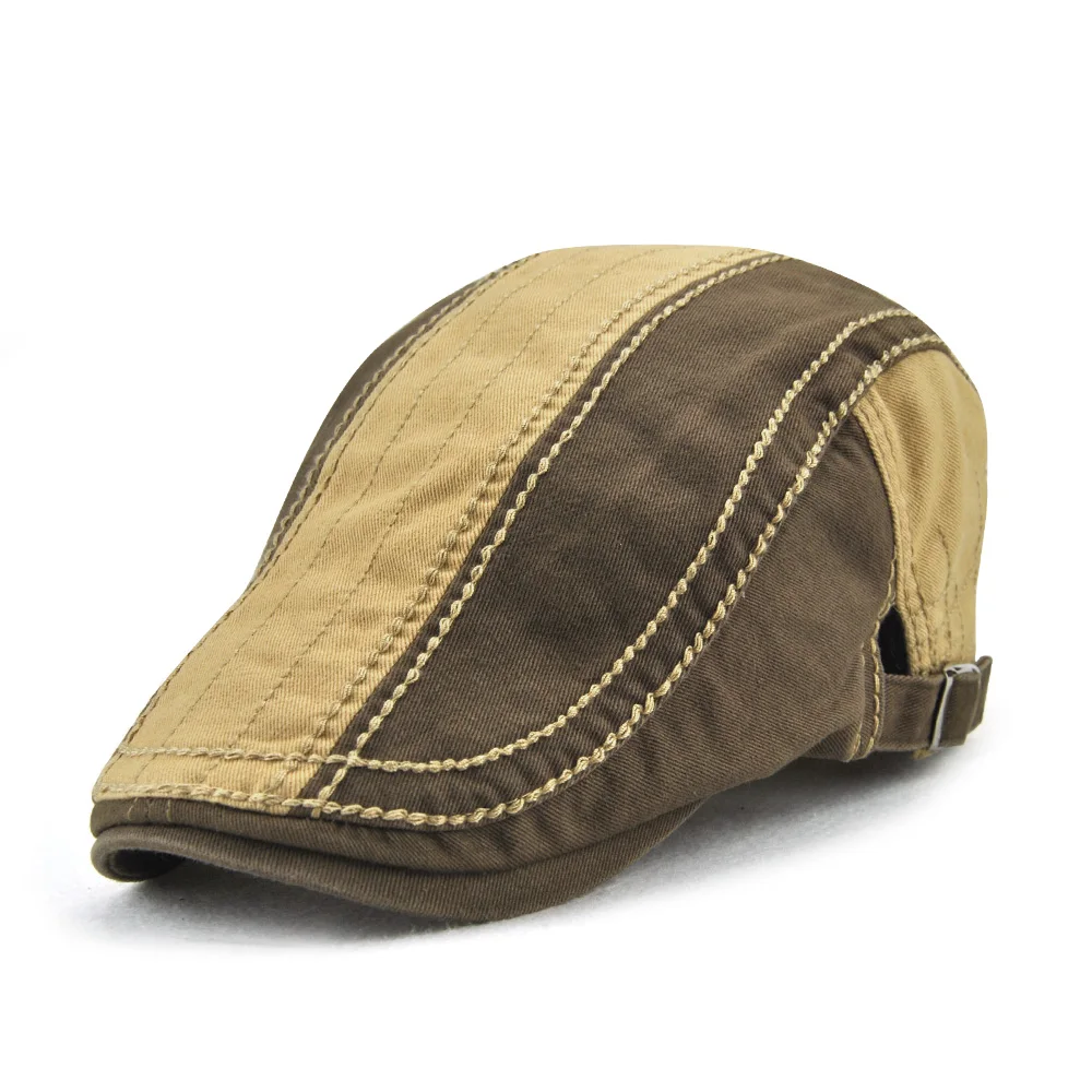 army green TOHUIYAN, Ретро стиль, берет, кепка для мужчин, на каждый день, козырек, остроконечная шляпа, Gorras Planas, плоская кепка, s Wo, мужская, мягкая, хлопковая, Лоскутная, Boina, газетная Кепка - Цвет: army green