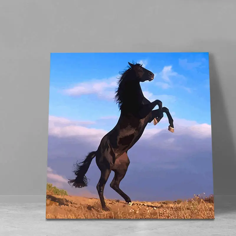 DIY Цифровая краска по номерам лошадь настенные фотографии для гостиной модульная