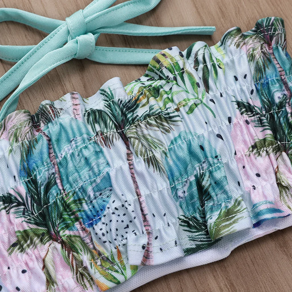 2019 детские купальные костюмы с принтом для маленьких девочек летние купальники