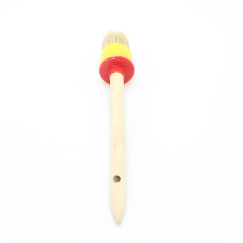 Car Cleaning Tool Natural Boar Hair Detailing Brushes Set For Interior Gap Rims Dashboard Wheel Air Vent Trim | Автомобили и
