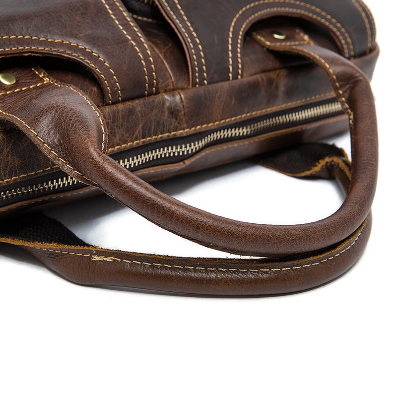 Мужская сумка портфель мужские сумки из натуральной кожи 14 дюймов деловые для