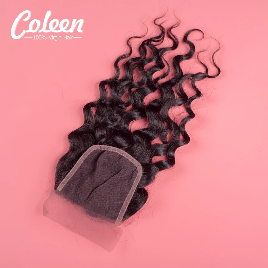 1 шт. coleen волосы продукта бразильские закрытие естественная волна lace closure