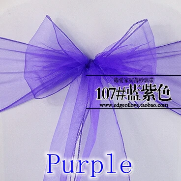 Фиолетовый цвет органза створки стул кристалл Свадебная вечеринка в отеле шоу