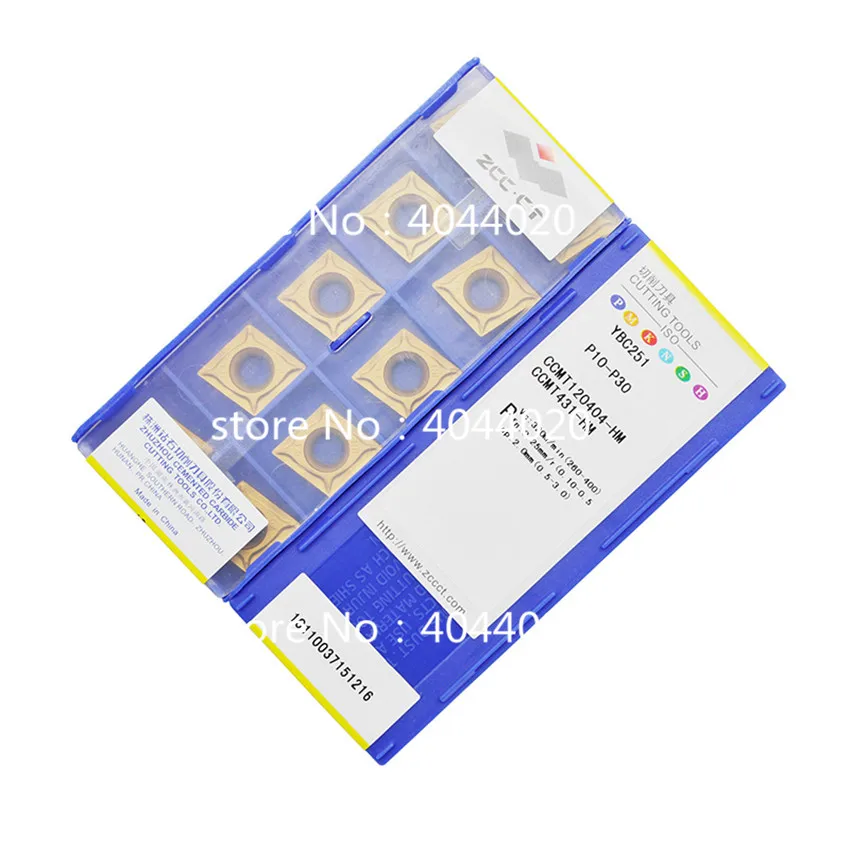 

CCMT120404-HM YBC251 CCMT431-HM YBC251 Nc Blade Inner Boring Hole P10-P30 10Pcs
