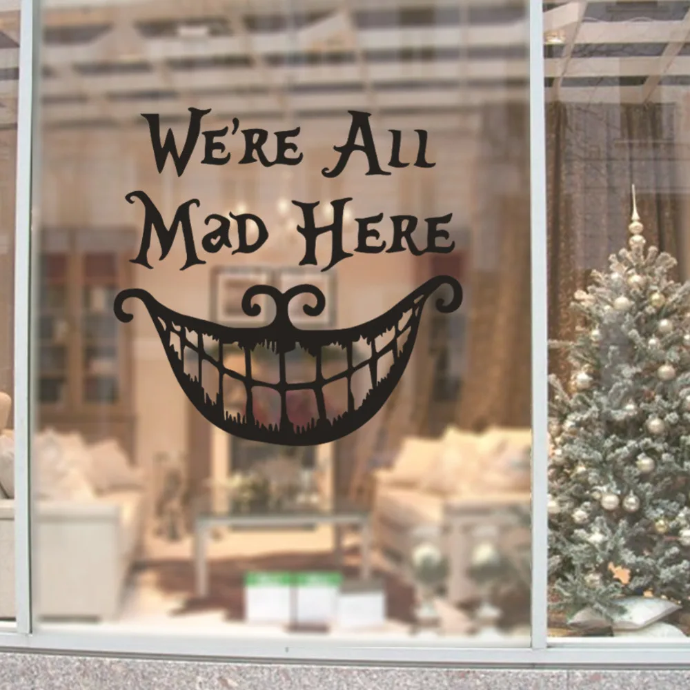 

We Are Wall Mad Here Creative Quote Wall Art Sticker for Bedroom Nursery Decor