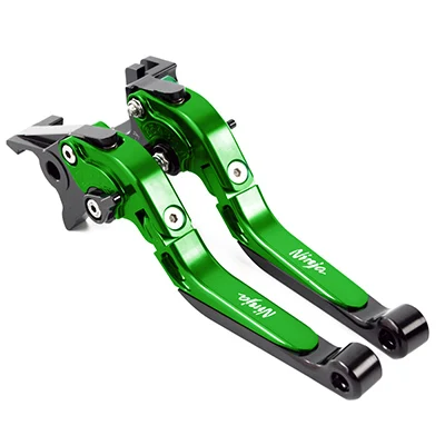 Для KAWASAKI NINJA 300 300R 250R Z300 Z250SL NINJA250R 400 аксессуары Мотоцикл с ЧПУ складной выдвижной тормозные рычаги сцепления - Цвет: green black