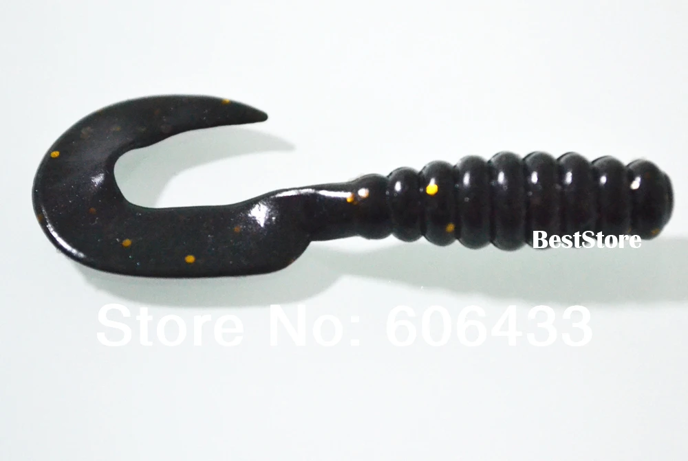 200 шт. черная Мягкая приманка рыболовная Capuchin maggots Grub worm Silicone 6 см 4 | Спорт и