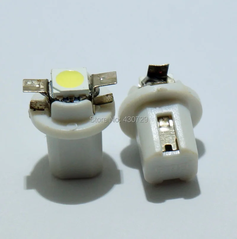 KTSCAR 100 шт. b8.5 5050 светодиодный 1 SMD T5 светодиодный автомобильный манометр Speedo Dashboard светильник 12 В синий красный зеленый белый