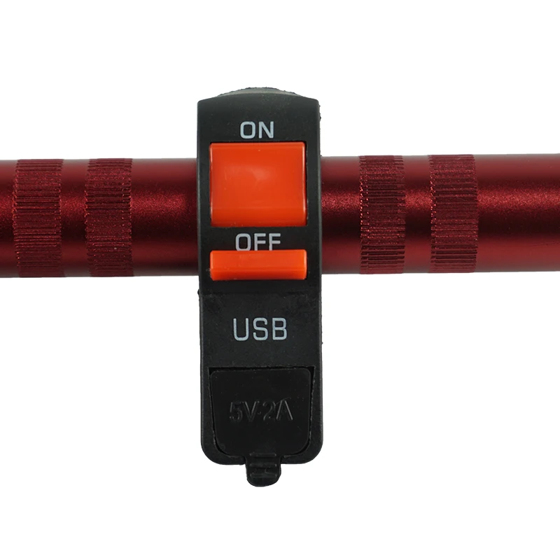 Универсальная кнопка включения/выключения на руль мотоцикла с USB