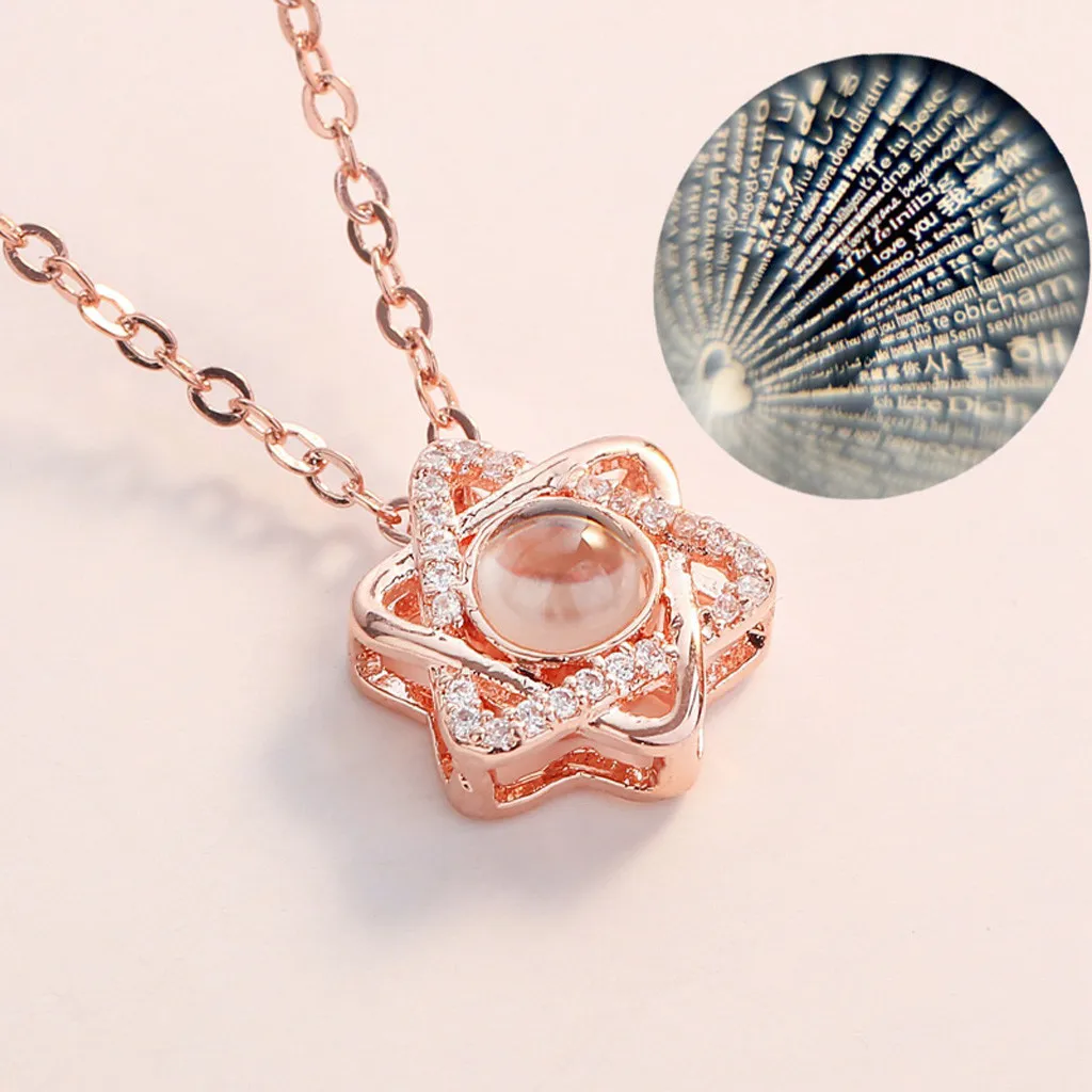 Новинка женское ожерелье Ювелирное Украшение кулон на 100 языках подарок день
