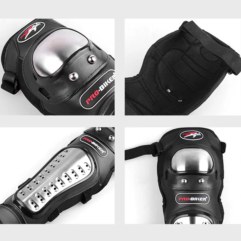 LMoDri мотоциклетный наколенник из нержавеющей стали защитная броня для мотокросса