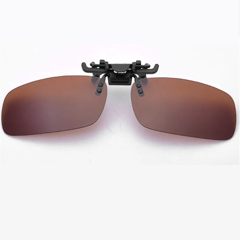L Brown UV400 поляризованных линз Близорукость клип на солнцезащитные очки для мужчин и женщин Брендовая Дизайнерская обувь ночного видения клип на солнцезащитные очки Флип зеркальные - Цвет линз: L Brown