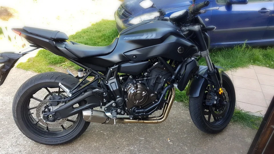 MT07 FZ07 moto rcycle выхлопная полностью система из нержавеющей стали escape moto Средний whti db killer для Yamaha mt 07- slip-on
