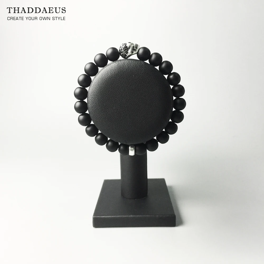 Браслет из бусин в виде черепа и обсидиана 8 мм ювелирные изделия сделай сам