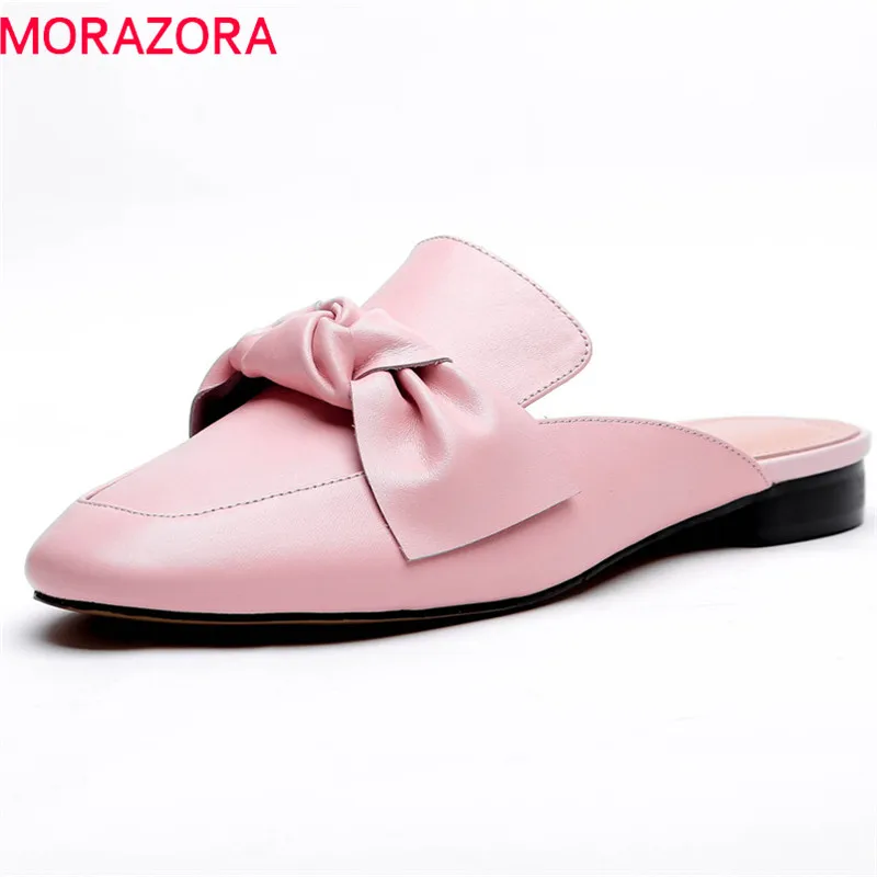 MORAZORA/2020 г. Новое поступление женские шлепанцы Летняя обувь из натуральной кожи